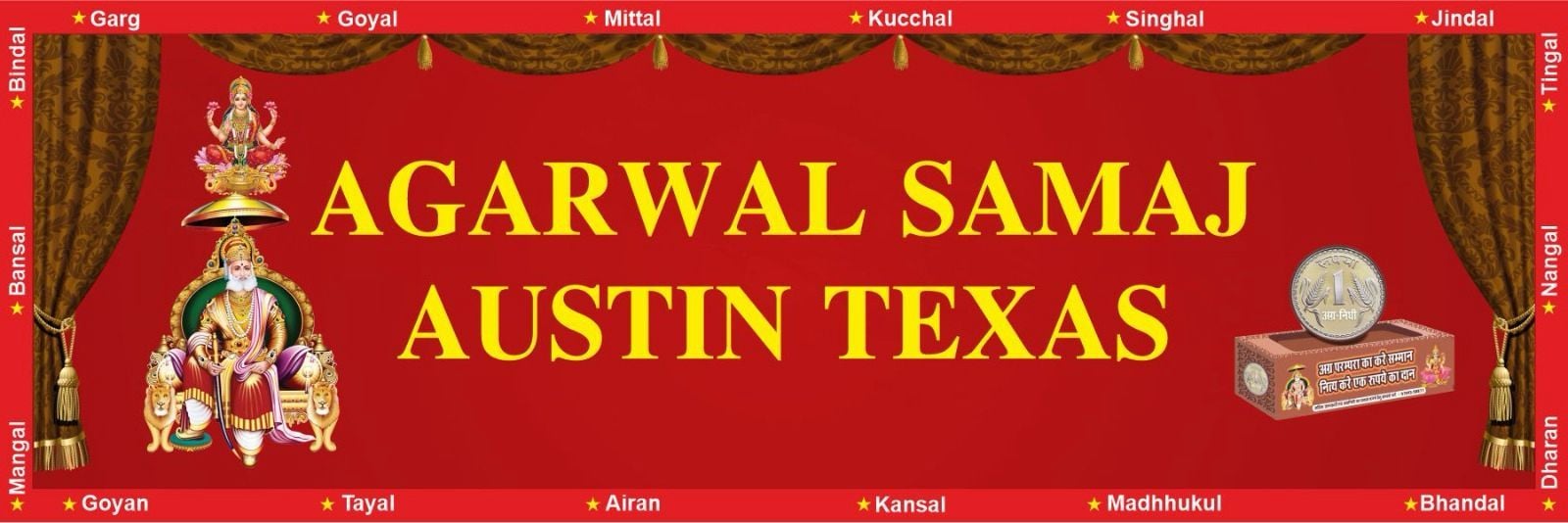 Agarwal Samaj Austin Texas Banner